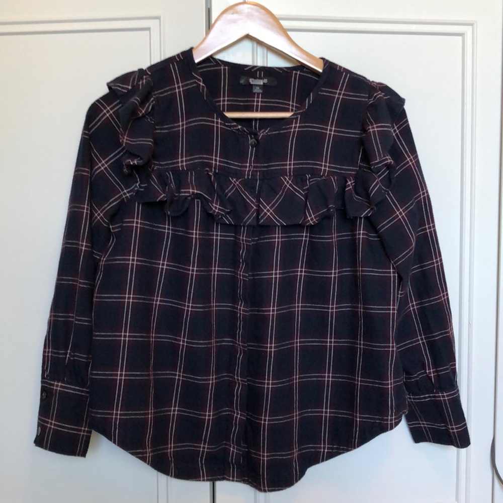 Madewell plaid top